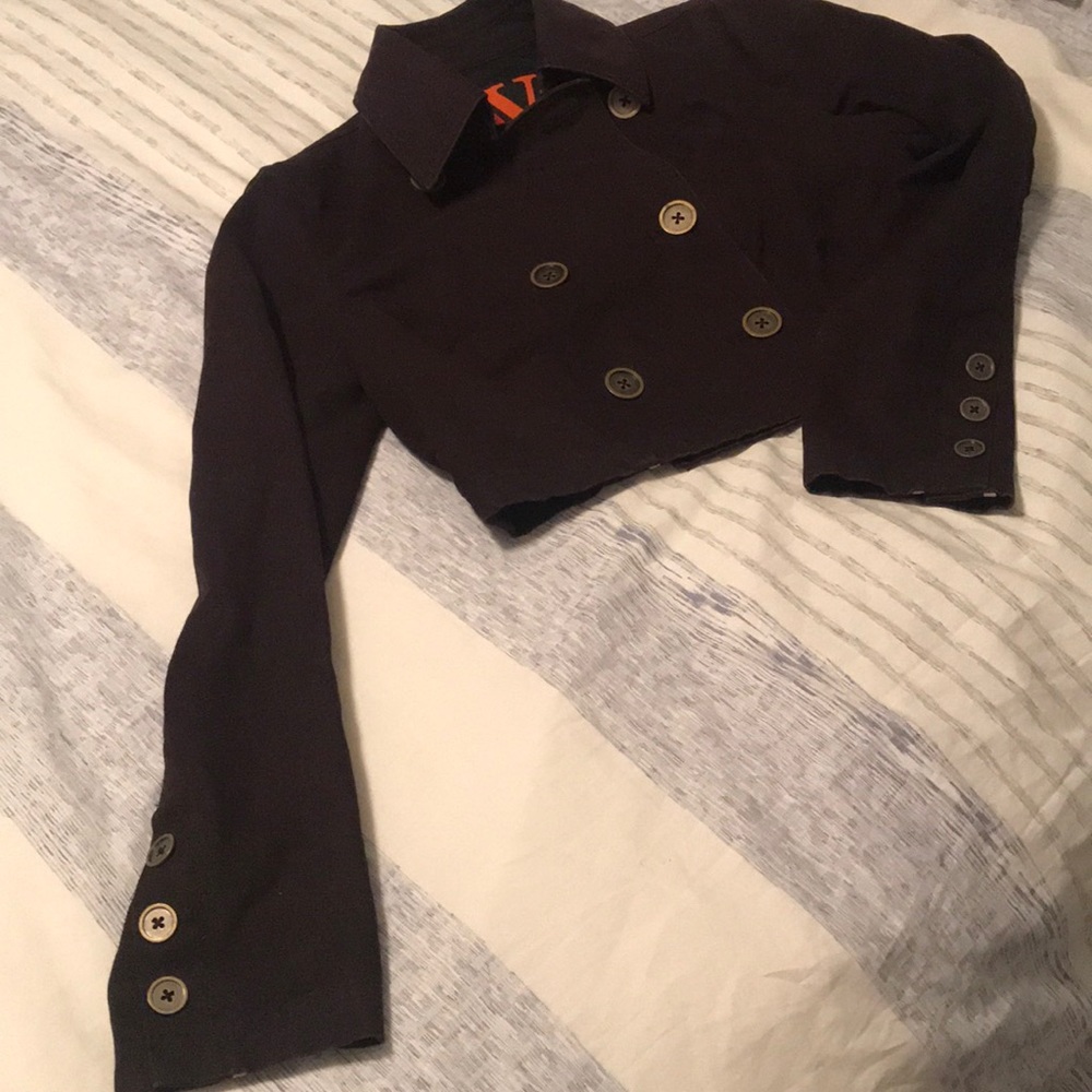 Cropped military type jacket